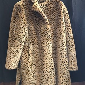 Ladies faux leopard print jacket